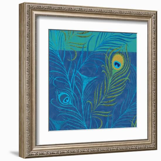 Peacock Bath XII-Alan Hopfensperger-Framed Art Print