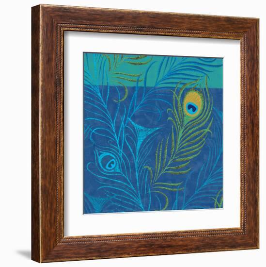 Peacock Bath XII-Alan Hopfensperger-Framed Art Print