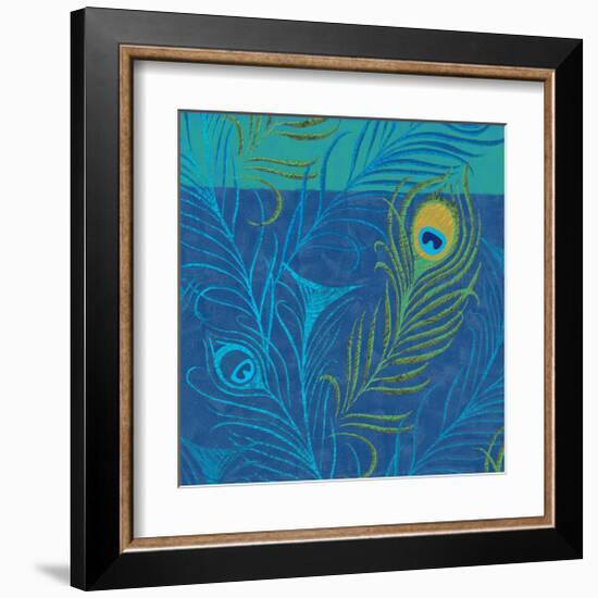 Peacock Bath XII-Alan Hopfensperger-Framed Art Print