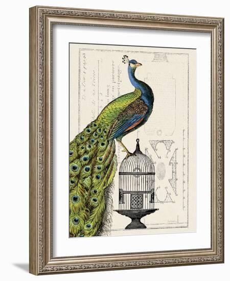 Peacock Birdcage I-Hugo Wild-Framed Art Print