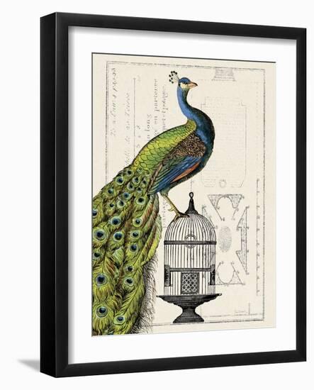 Peacock Birdcage I-Hugo Wild-Framed Art Print