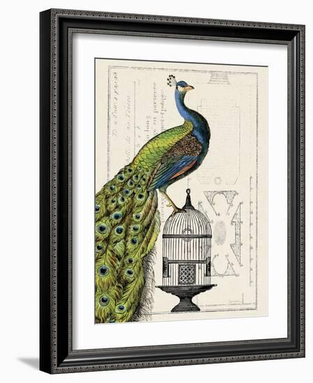 Peacock Birdcage I-Hugo Wild-Framed Art Print