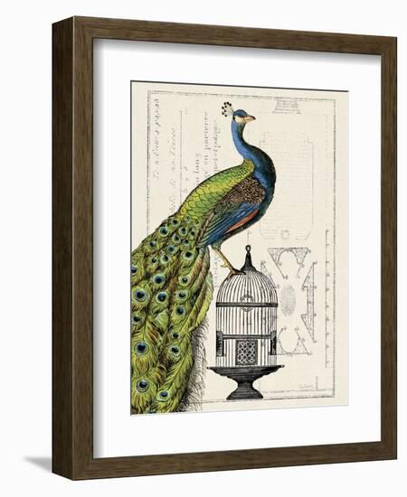 Peacock Birdcage I-Hugo Wild-Framed Art Print