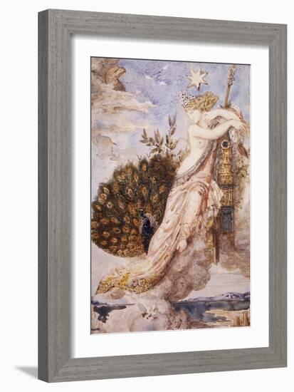 Peacock Complaining to Juno-Gustave Moreau-Framed Giclee Print
