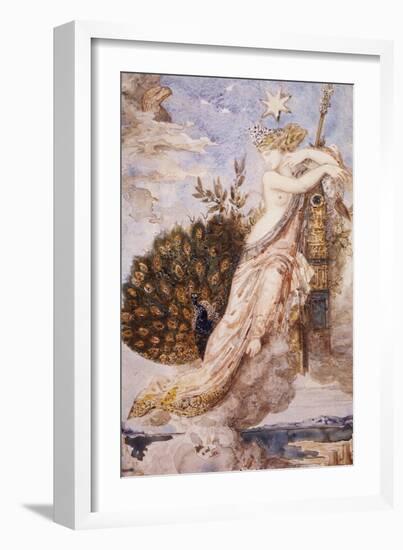 Peacock Complaining to Juno-Gustave Moreau-Framed Giclee Print