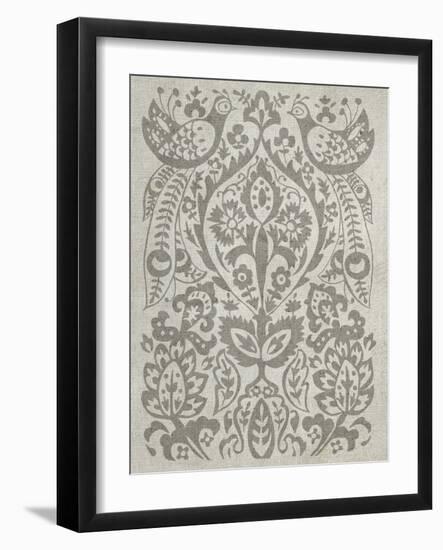 Peacock Damask II-Chariklia Zarris-Framed Art Print