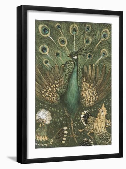 Peacock Embellishment-Theo van Hoytema-Framed Premium Giclee Print