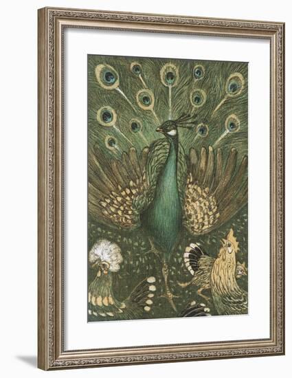 Peacock Embellishment-Theo van Hoytema-Framed Premium Giclee Print