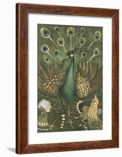 Peacock Embellishment-Theo van Hoytema-Framed Premium Giclee Print