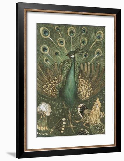 Peacock Embellishment-Theo van Hoytema-Framed Premium Giclee Print