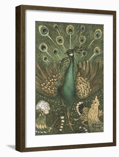 Peacock Embellishment-Theo van Hoytema-Framed Premium Giclee Print