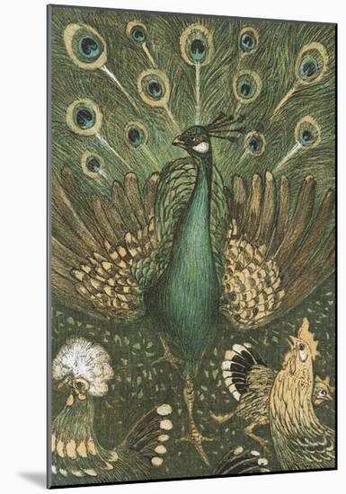 Peacock Embellishment-Theo van Hoytema-Mounted Premium Giclee Print