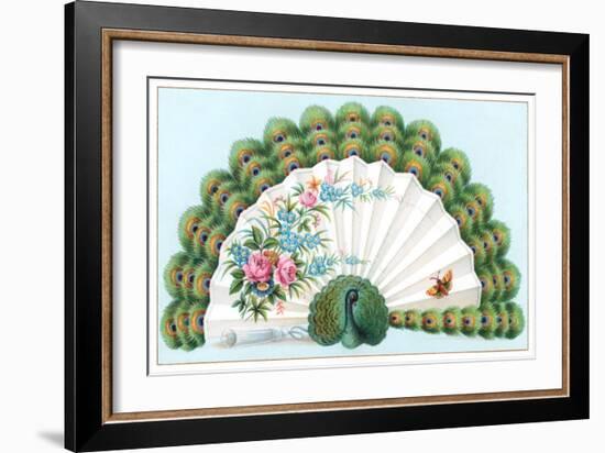 Peacock Fan-null-Framed Art Print