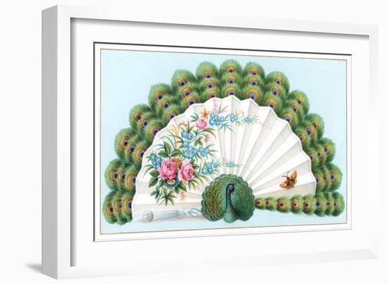 Peacock Fan-null-Framed Art Print