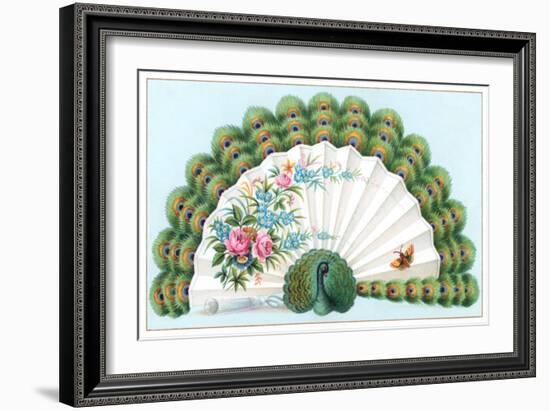 Peacock Fan-null-Framed Art Print