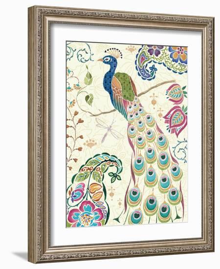 Peacock Fantasy III-Daphne Brissonnet-Framed Art Print