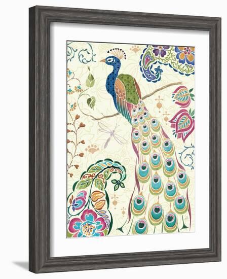 Peacock Fantasy III-Daphne Brissonnet-Framed Art Print