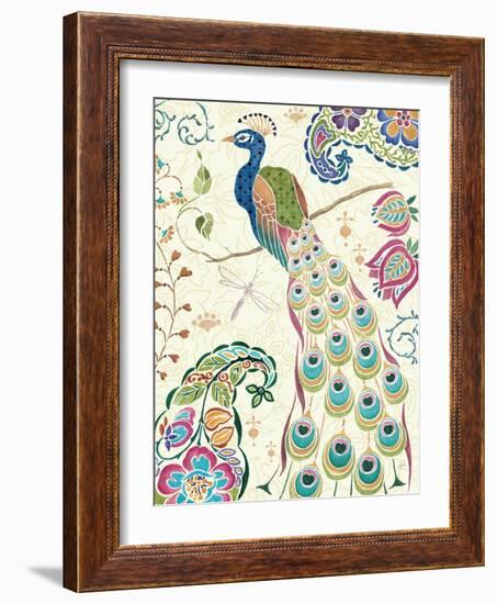 Peacock Fantasy III-Daphne Brissonnet-Framed Art Print