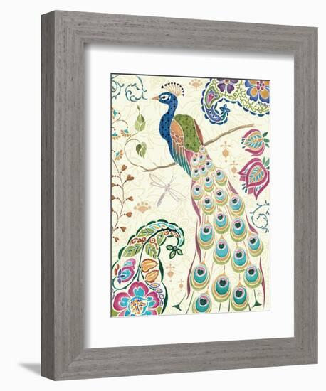 Peacock Fantasy III-Daphne Brissonnet-Framed Premium Giclee Print