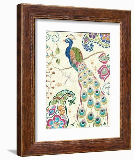 Peacock Fantasy III-Daphne Brissonnet-Framed Premium Giclee Print