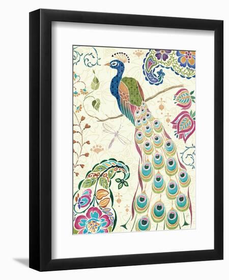 Peacock Fantasy III-Daphne Brissonnet-Framed Art Print