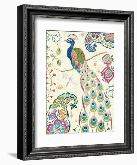 Peacock Fantasy III-Daphne Brissonnet-Framed Art Print