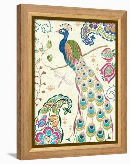 Peacock Fantasy III-Daphne Brissonnet-Framed Stretched Canvas