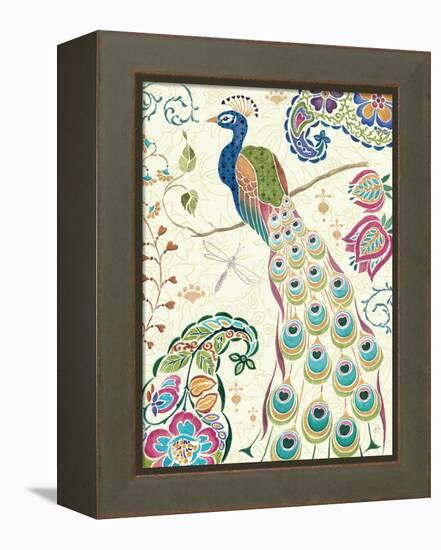 Peacock Fantasy III-Daphne Brissonnet-Framed Stretched Canvas