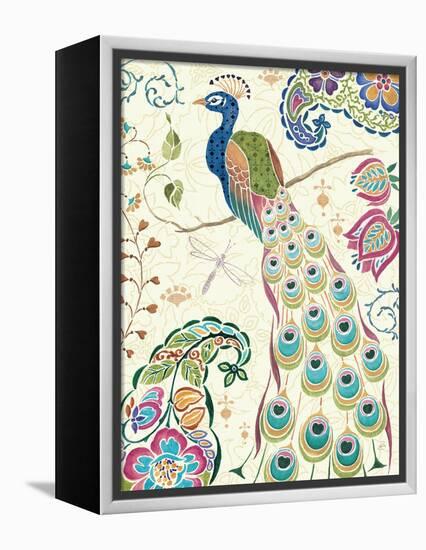 Peacock Fantasy III-Daphne Brissonnet-Framed Stretched Canvas