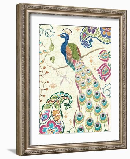 Peacock Fantasy III-Daphne Brissonnet-Framed Art Print