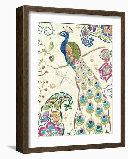 Peacock Fantasy III-Daphne Brissonnet-Framed Art Print