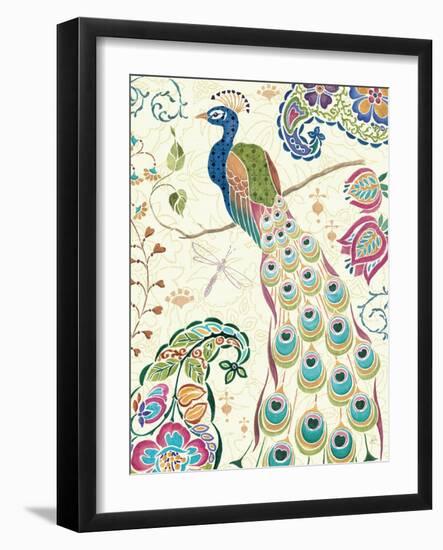 Peacock Fantasy III-Daphne Brissonnet-Framed Art Print