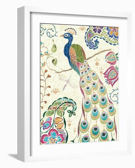 Peacock Fantasy III-Daphne Brissonnet-Framed Art Print