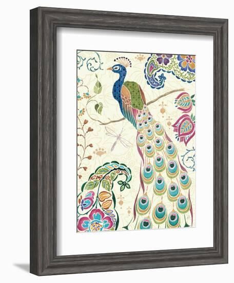 Peacock Fantasy III-Daphne Brissonnet-Framed Art Print