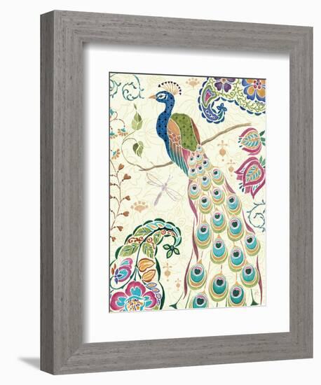 Peacock Fantasy III-Daphne Brissonnet-Framed Art Print