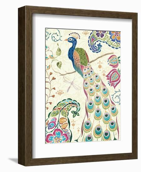 Peacock Fantasy III-Daphne Brissonnet-Framed Art Print