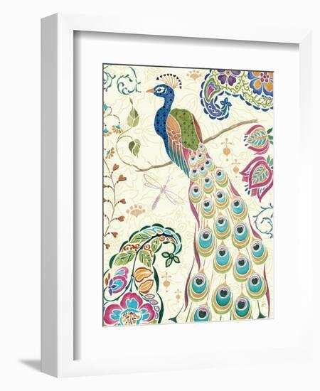 Peacock Fantasy III-Daphne Brissonnet-Framed Art Print