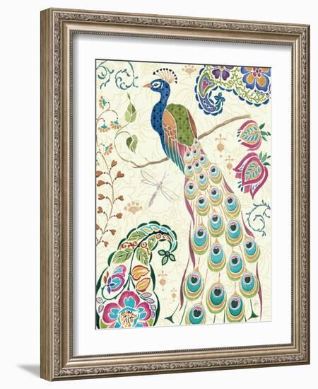 Peacock Fantasy III-Daphne Brissonnet-Framed Art Print