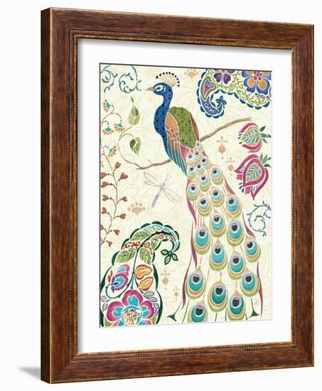 Peacock Fantasy III-Daphne Brissonnet-Framed Art Print