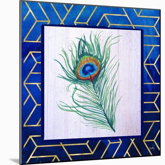 Peacock Feather II-Elizabeth Medley-Mounted Art Print