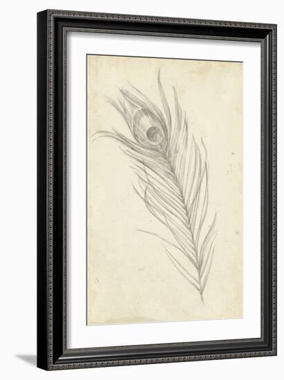 Peacock Feather Sketch I-Ethan Harper-Framed Art Print