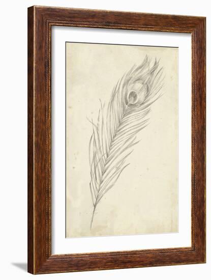 Peacock Feather Sketch II-Ethan Harper-Framed Art Print