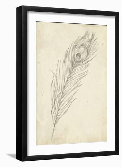 Peacock Feather Sketch II-Ethan Harper-Framed Art Print