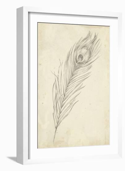 Peacock Feather Sketch II-Ethan Harper-Framed Art Print