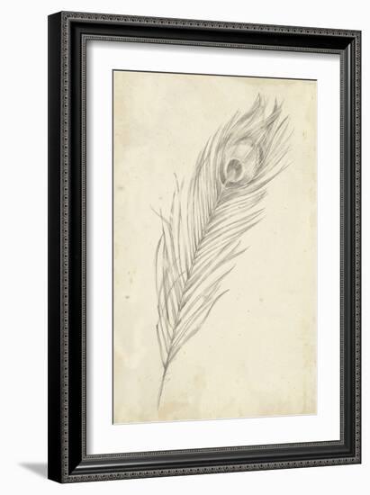 Peacock Feather Sketch II-Ethan Harper-Framed Art Print