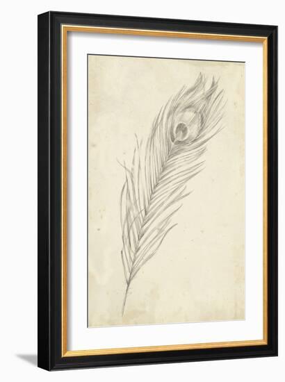 Peacock Feather Sketch II-Ethan Harper-Framed Art Print