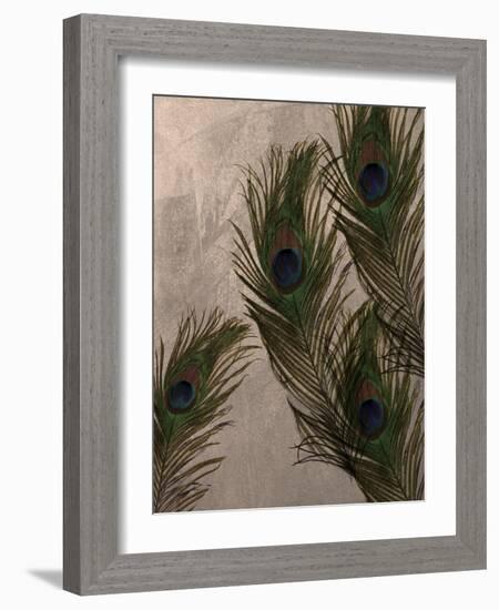 Peacock Feathers I-Natasha Wescoat-Framed Giclee Print