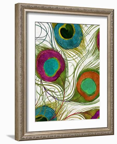 Peacock Feathers II-null-Framed Giclee Print