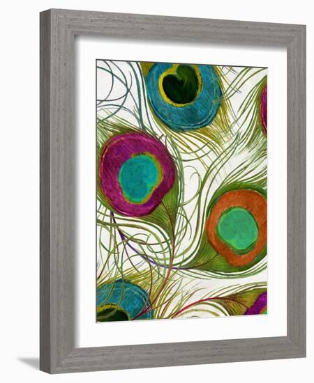 Peacock Feathers II-null-Framed Giclee Print