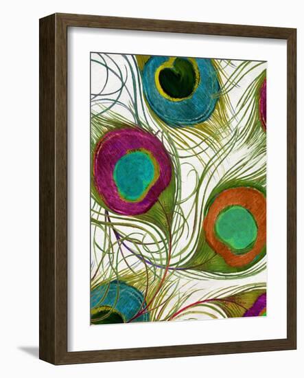 Peacock Feathers II-null-Framed Giclee Print